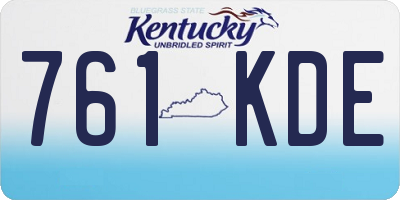 KY license plate 761KDE