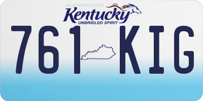 KY license plate 761KIG