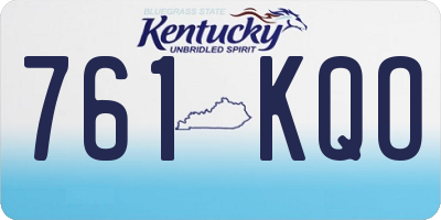 KY license plate 761KQO