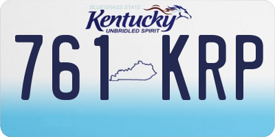 KY license plate 761KRP