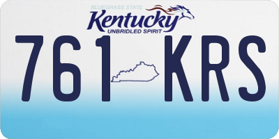 KY license plate 761KRS