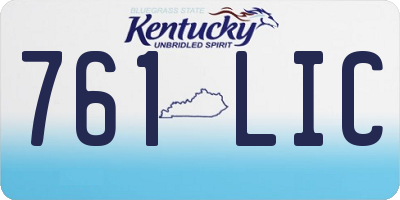 KY license plate 761LIC