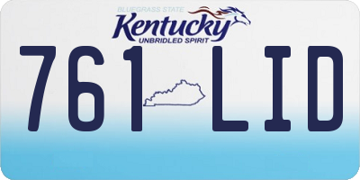 KY license plate 761LID