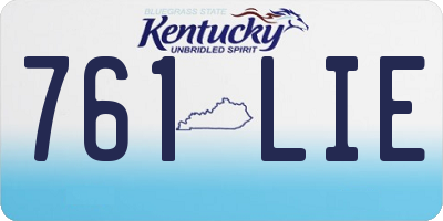 KY license plate 761LIE