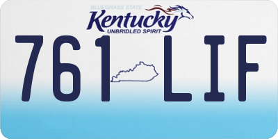 KY license plate 761LIF