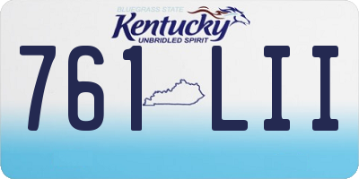 KY license plate 761LII