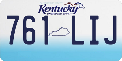 KY license plate 761LIJ