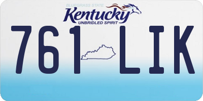 KY license plate 761LIK