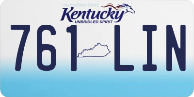 KY license plate 761LIN