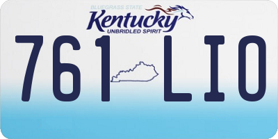 KY license plate 761LIO