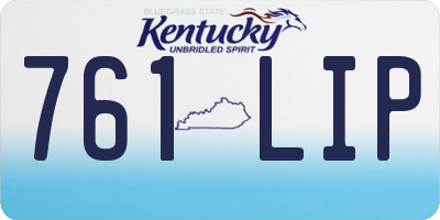 KY license plate 761LIP
