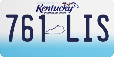 KY license plate 761LIS