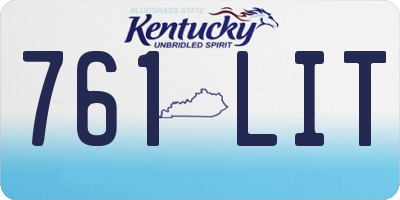 KY license plate 761LIT