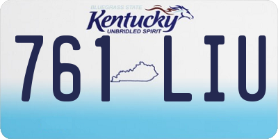 KY license plate 761LIU