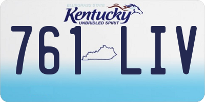 KY license plate 761LIV