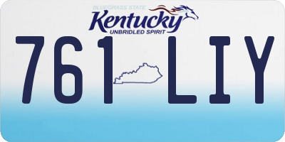 KY license plate 761LIY