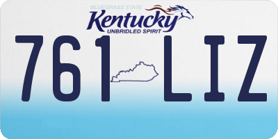 KY license plate 761LIZ