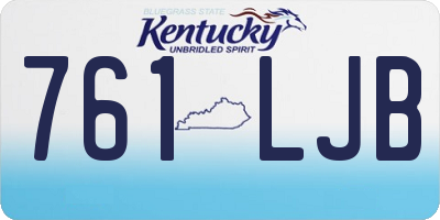 KY license plate 761LJB