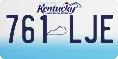 KY license plate 761LJE