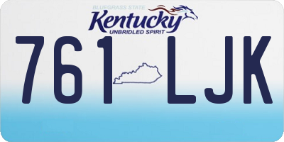 KY license plate 761LJK