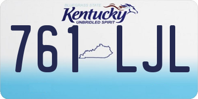 KY license plate 761LJL