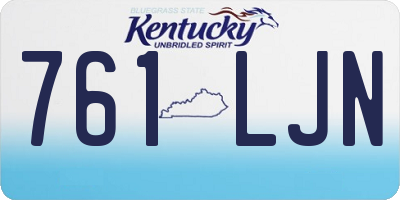 KY license plate 761LJN
