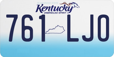 KY license plate 761LJO
