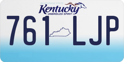 KY license plate 761LJP