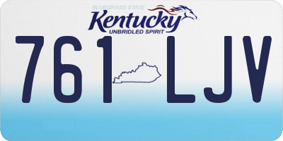 KY license plate 761LJV
