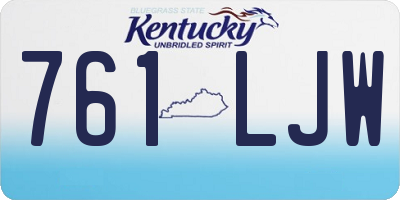 KY license plate 761LJW