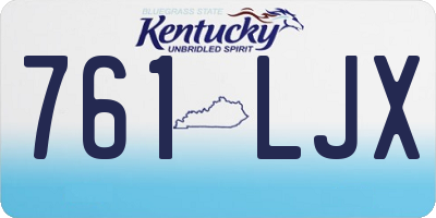 KY license plate 761LJX
