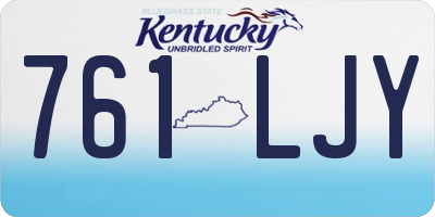 KY license plate 761LJY