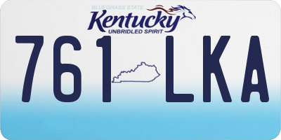 KY license plate 761LKA