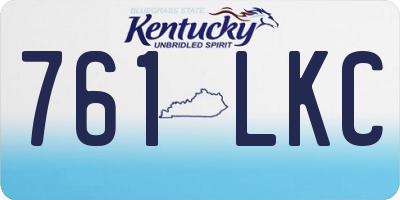 KY license plate 761LKC