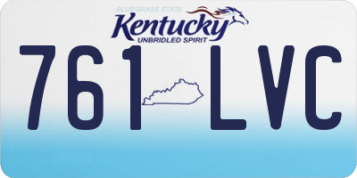 KY license plate 761LVC