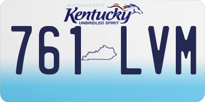 KY license plate 761LVM