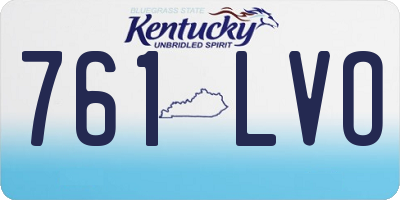 KY license plate 761LVO
