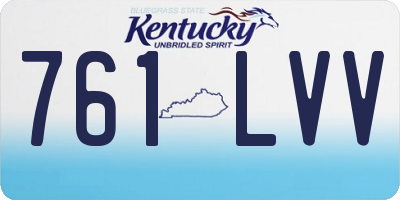 KY license plate 761LVV