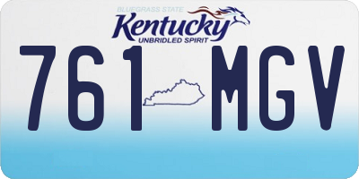 KY license plate 761MGV
