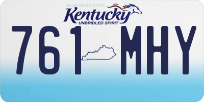 KY license plate 761MHY