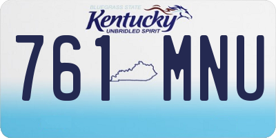 KY license plate 761MNU