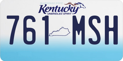 KY license plate 761MSH