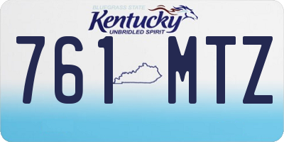 KY license plate 761MTZ