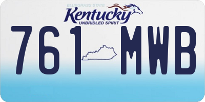 KY license plate 761MWB
