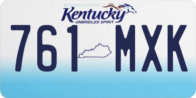 KY license plate 761MXK