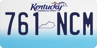 KY license plate 761NCM