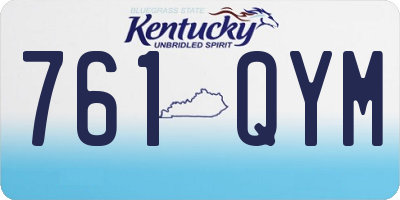 KY license plate 761QYM