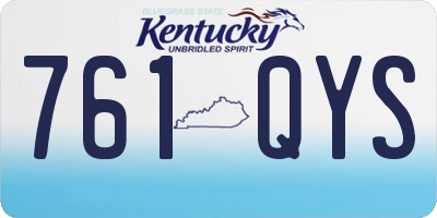 KY license plate 761QYS