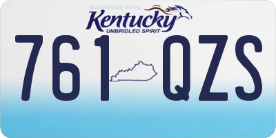 KY license plate 761QZS
