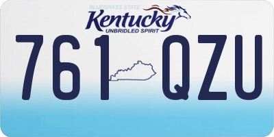 KY license plate 761QZU